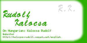 rudolf kalocsa business card